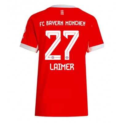 Ženski Nogometni dresi Bayern Munich Konrad Laimer #27 Domači 2025-26 Kratek Rokav Ženski Nogometni dresi Bayern Munich Konrad Laimer #27 Domači 2025-26 Kratek Rokav